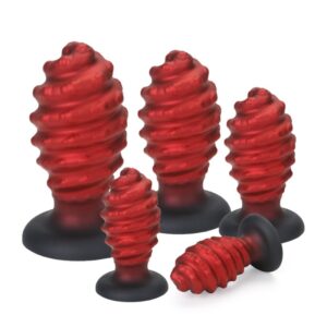 Spiral Silicone Dildo Anal Plug 1pcs