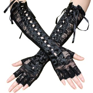 Elegant Ladies Satin Lengthened Gloves