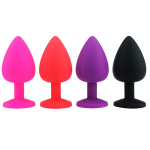 Geisha Ball Silicone Butt Plug with Diamond 1pcs.