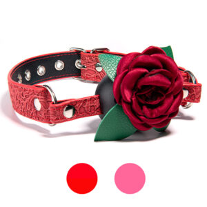 Breathable Mouth Gag with Leather Rose