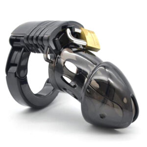 Adjustable Male Cock Cuff Chastity Device - transparent