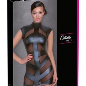Cottelli PARTY Dress XL Fitted Short Dress with Powernet Inserts