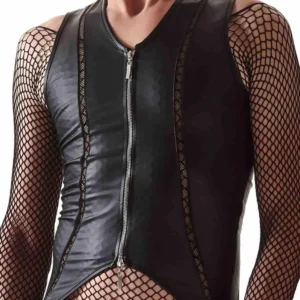 Regnes Fetish Planet CRDSET002 — Black Bodysuit and Panties Set, Size S