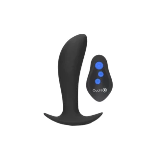 Ouch! E-stim Vibrating Butt Plug - Anal Plug with Electrical Stimulation