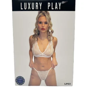 Bielizna-Luxury Play - Lingerie Set Medium White