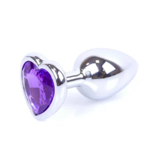 MyLove Toys - Jewellery Silver Heart Plug - Purple