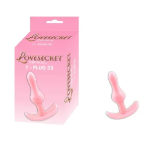 Lovesecret Sensual LS10 – T-Plug 02 Pink | Beginner Anal Plug | 8.5 cm | Premium Body-Safe Silicone | Safe T-Shaped Base