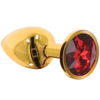 Butt Plug With Diamond Jewel L Gold