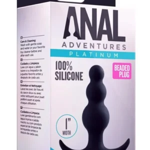 Blush Anal Adventures Platinum Beaded Plug — Silicone Anal Bead Plug