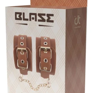Blaze Elite Hand Cuffs Cognac Vegan Leather