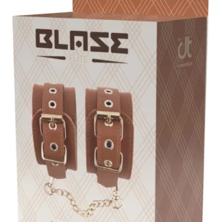 Blaze Elite Hand Cuffs Cognac Vegan Leather