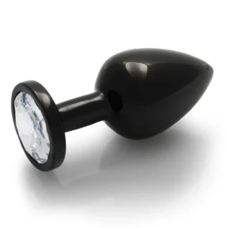 Round Gem Butt Plug - Medium, Gem-Studded Base