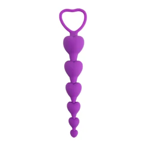 Fantasy ANAL BEADS purple heart smooth