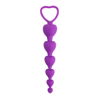 Fantasy ANAL BEADS purple heart smooth
