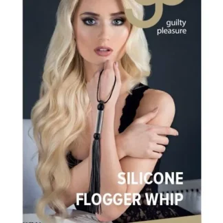 GP SILICONE FLOGGER WHIP BLACK