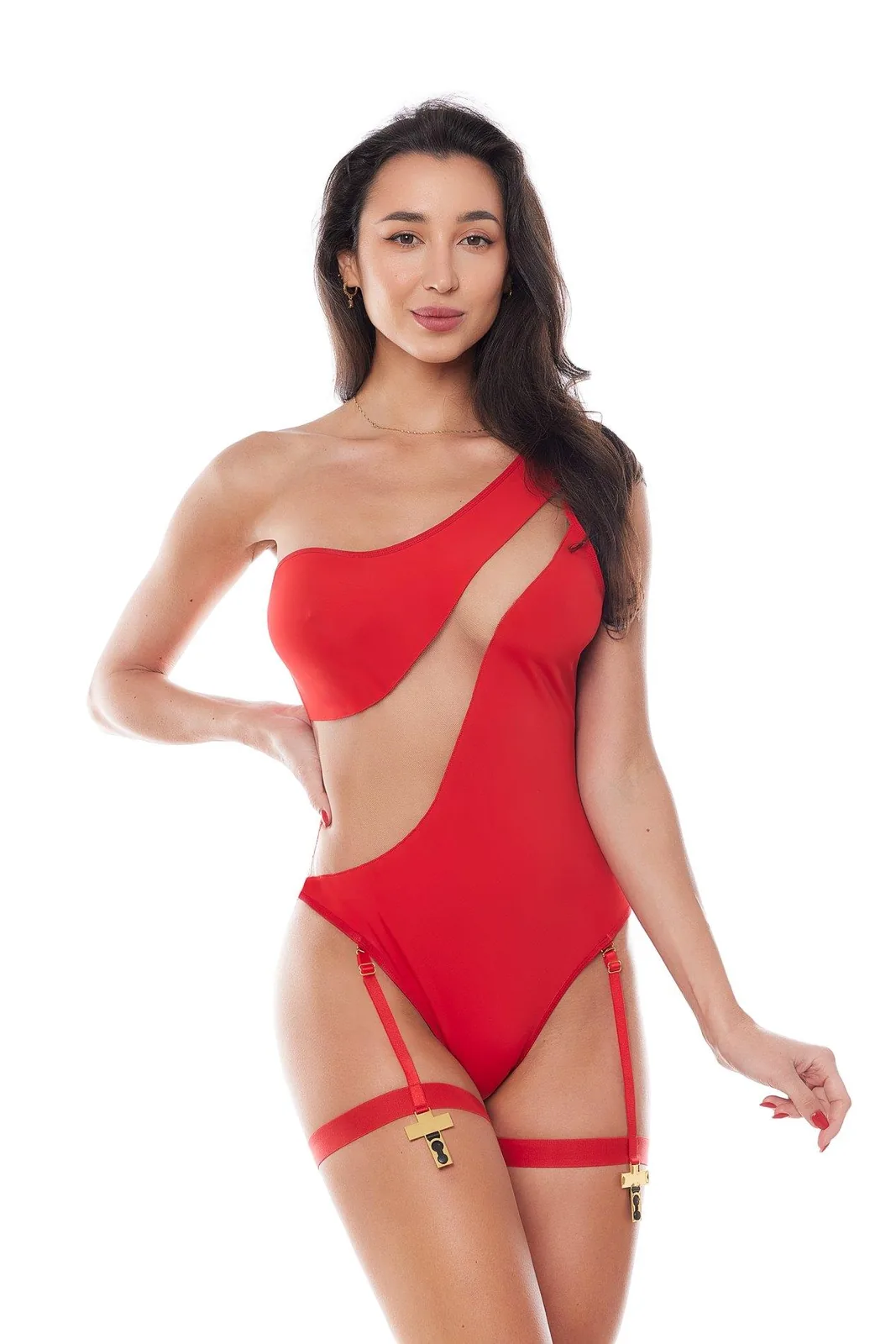 KORA One-Shoulder Bodysuit Red XXL/XXXL - Image 2