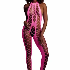 Bodystocking with Halterneck - Pink - XS/XL