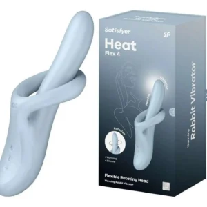 Satisfyer Heat Flex 4 Blue — Heated Vibrator with Vibration and Rotation