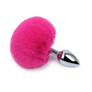 Fantasy Pink Bunny Tail — Anal Plug with Pink Tail