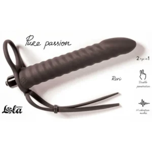 Lola Games Rori Black — Double Penetration Strap-On with Vibration