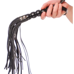 FETISH FANTASY SERIES BEADED CAT-O-NINE TAILS BLACK