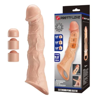 Pretty Love Extension Penis Sleeve with Modular Length Blocks – 28 cm