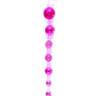 Plug/Beads - Jelly Anal Beads 10 Beads Pink