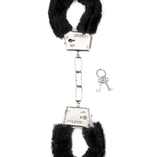 ShotsToys Furry Handcuffs - Black Curved