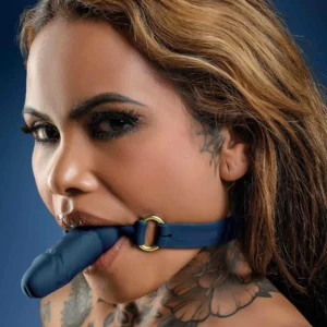 Taboom Silicone Penis Ball Gag Blue – Silicone Ball Gag with Penis Attachment