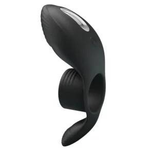 Pretty Love - Silicone 7-Function Vibration Penis Sleeve Black