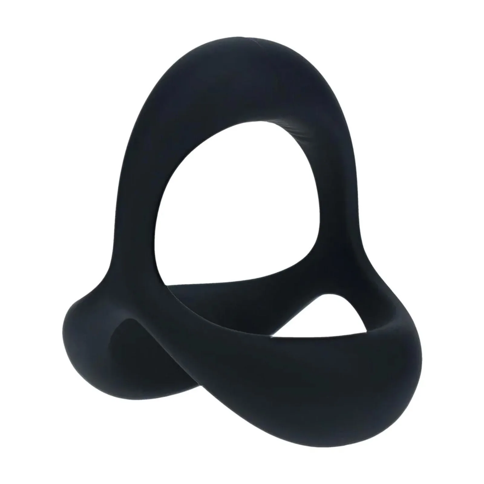 Tri-O Ergo Silicone Cock Ring - Black
