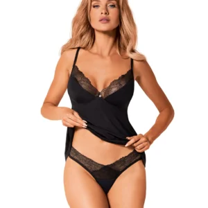 Obsessive Bella Rou Lingerie Set with Top and Panties, M/L