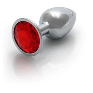 Ouch! Round Gem Butt Plug - Small, Jeweled Base