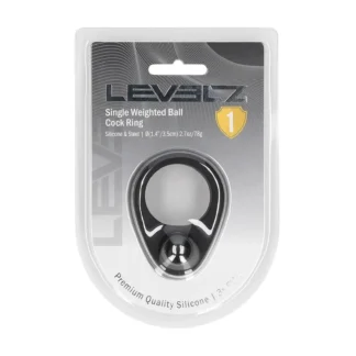 Liquid Silicone Single Weighted Ball Cockring - Black