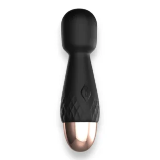 Power Escorts - Mini Wand De Luxe - Black - 11.6 cm / 4.5 inch Silicone Wand Massager