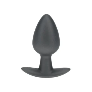 Smooth Silicone Anal Plug - Medium - 3.1" / 7.9 cm - Gunmetal