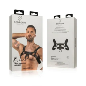 Bedroom Fantasies Bruno — black BDSM harness made of faux leather