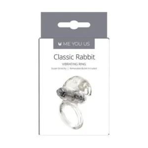 Me You Us Classic Rabbit Vibrating Cock Ring, Clear