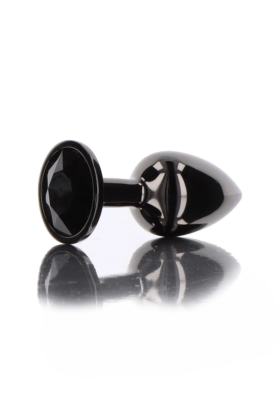 Taboom Butt Plug With Diamond Jewel L Black — Aluminum Anal Plug