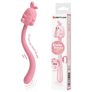 Cute Bunny, Flirting Stick, 7 vibration modes, Magnetic USB charging