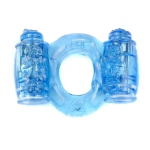 Vibrating Cock Ring Double Blue