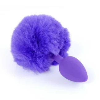 Plug-Jewellery Silicone Plug - Bunny Tail - Purple