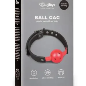 EasyToys Ball Gag with Red PVC Ball