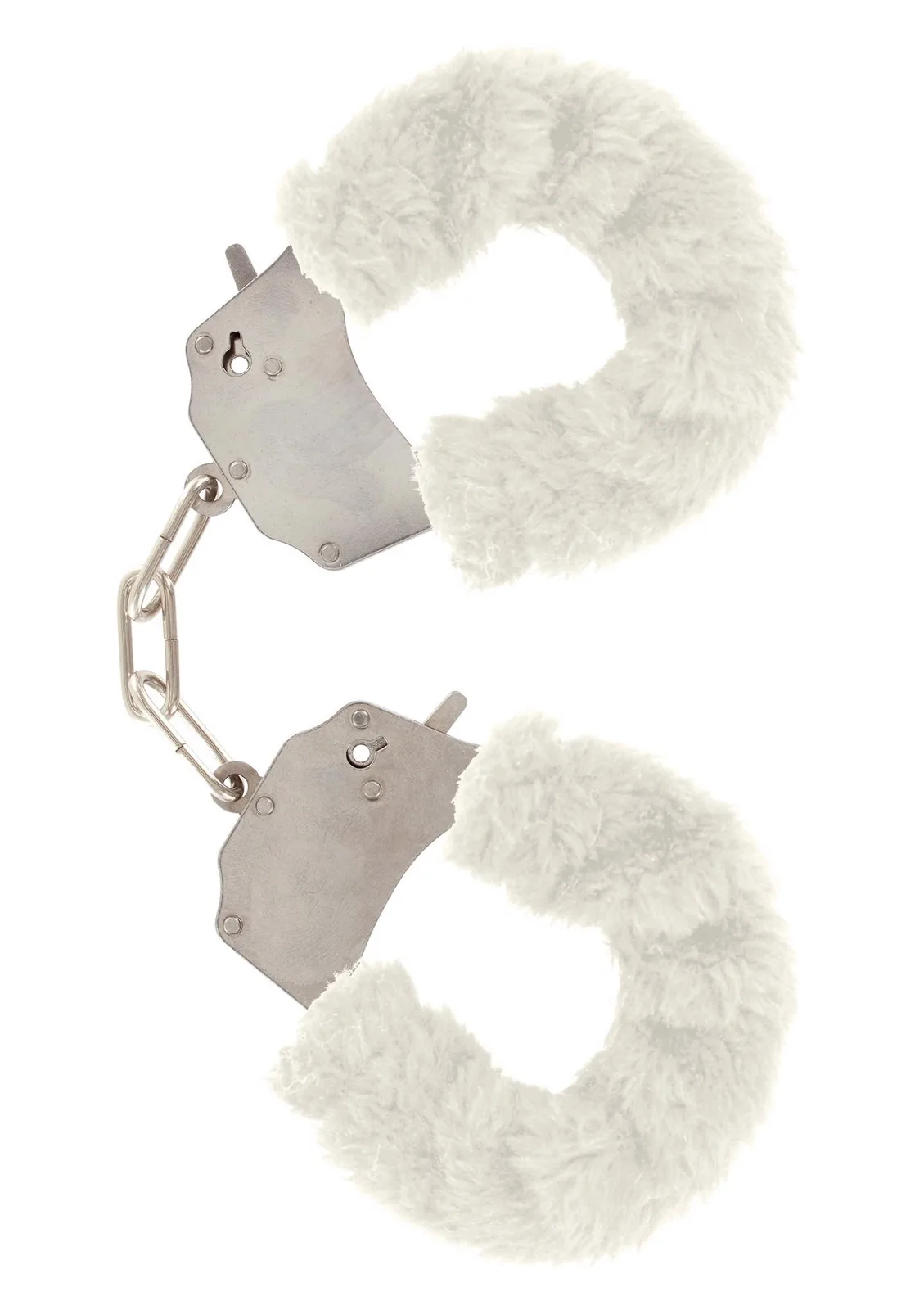ToyJoy Furry Fun Cuffs White — Faux Fur Erotic Handcuffs