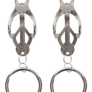 Butterfly Clamps With Ring Silver