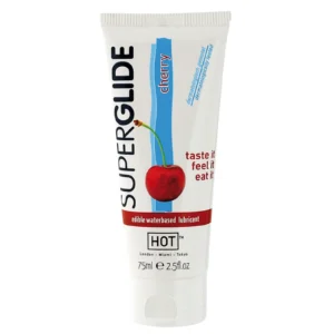 Gel-HOT Superglide CHERRY - 75ml edible water-based lubricant -