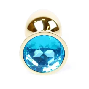 B - Series HeavyFun Plug-Jewellery Gold — Anal Plug, Blue