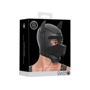 Ouch! Puppy Play Neoprene Puppy Play Mask, Black