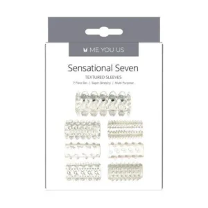 Stimulator - Me You Us Sensual Seven Textured Sleeves Transparent Small