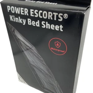 Power Escorts - BR190 - Kinky Black Fitted Sheet - 160 x 227 cm
